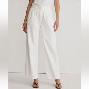 Madewell Harlow Wide Leg Jean in Tile White Size 27